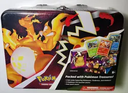 Pokemon darkness ablaze charizard lunchbox treasure tin brand new factory sealed - Image 1