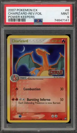 Pokemon Charizard EX Power Keepers Reverse Holo Rare #6 PSA 9 Mint - Image 1