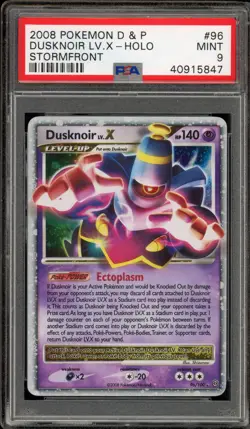 Pokemon Dusknoir Lv.X Stormfront Holo Ultra Rare #96 PSA 9 Mint - Image 1