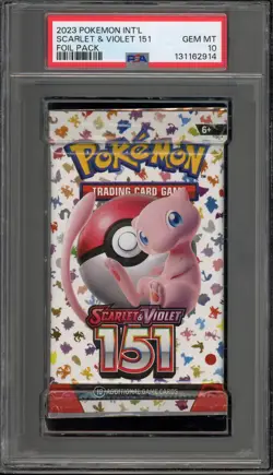 Pokemon 151 MEW EN Sealed Booster Pack PSA 10 Gem Mint - Image 1