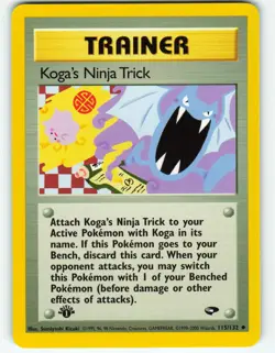 Koga's Ninja Trick - 1st Edition - 115/132 Gym Challenge - Pokemon TCG - 2000 - Image 1