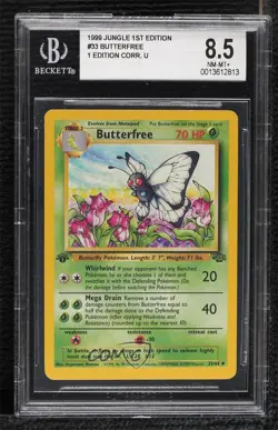 Butterfree 1st Ed. Pokemon Jungle BGS 8.5 1999 - Image 1