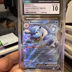 Blastoise ex CGC 10 GEM MINT 2023 Pokemon 151 #009/165 Holo 🔥 PSA 10 Potential - Image 1