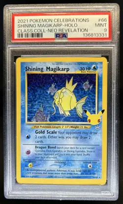 2021 Pokemon SWSH Celebrations Shining Magikarp Classic Collection #66/64 PSA 9 - Image 1