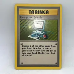 Computer Search 71/102 Rare Base Set Unlimited Pokemon Moderately Played - Image 1