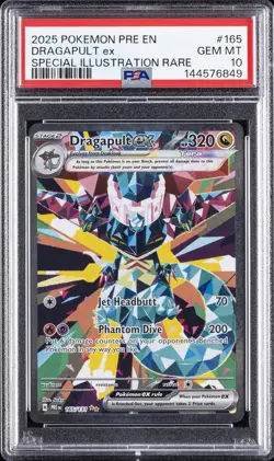 2025 POKEMON PRE EN-PRISMATIC EVOLUTIONS #165 DRAGAPULT EX PSA 10 - Image 1