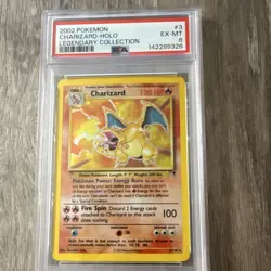 Pokemon Charizard Legendary Collection 3/110 Holo Rare PSA 6 2002 - Image 1