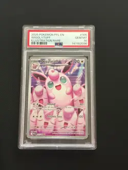 2025 POKEMON PFL EN-PHANTASMAL FLAMES ILLUSTRATION RARE #105 WIGGLYTUFF PSA 10 - Image 1