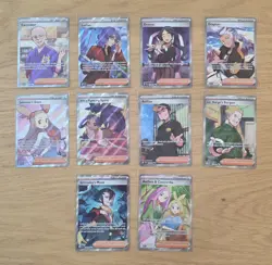 Pokemon TCG Lot of 10 SV and MEGA Era Full Art Ultra Rare Trainer Cards NM - Image 1