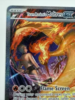 TCG Team Rockets Moltres EX Destined Rivals Card 229/182 SIR Pokemon NM - Image 2