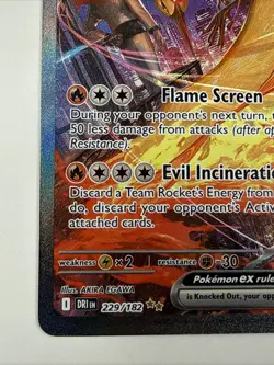 TCG Team Rockets Moltres EX Destined Rivals Card 229/182 SIR Pokemon NM - Image 5