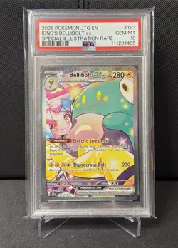 2025 POKEMON JTG SPECIAL ILLUSTRATION RARE #183 IONO'S BELLIBOLT EX PSA 10 - Image 1