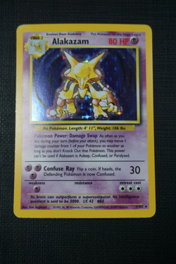 Pokemon Base Set Unlimited Alakazam Holo #1 - Image 1