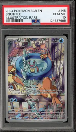 Pokemon Squirtle Stellar Crown Illustration Rare #148 PSA 10 Gem Mint - Image 1