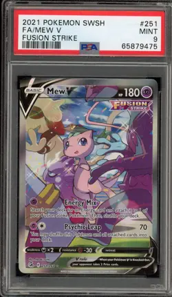 Pokemon Mew V Fusion Strike Full Alt Art #251 PSA 9 Mint - Image 1