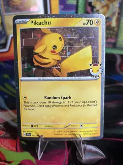 Pikachu 051/162 Pokemon Day 2026 30th Anniversary Stamped Promo Pokemon NM+ - Image 1