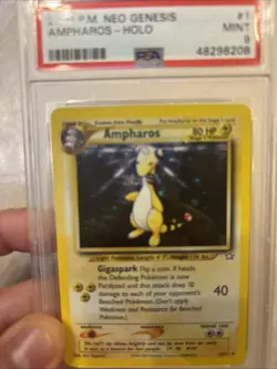 2000 Pokemon Neo Genesis Holo Ampharos PSA 9 Mint - Image 2