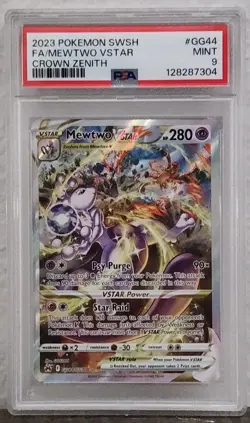 Pokemon SWSH Mewtwo VSTAR Crown Zenith Galarian Gallery GG44/GG70 PSA 9 - Image 1