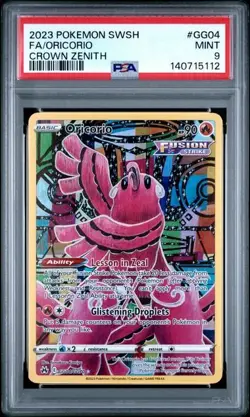 2023 POKEMON SWORD & SHIELD CROWN ZENITH #GG04 FULL ART/ORICORIO PSA 9 - Image 1