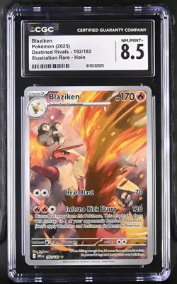 Blaziken 192/182 Illustration Rare Holo Pokemon CGC 8.5 Nm/mint+ *025 - Image 1