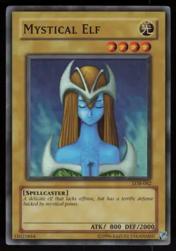 Mystical Elf LOB-062 FOIL BLEED + FOIL SHIFT ERROR Yu-Gi-Oh - Image 1