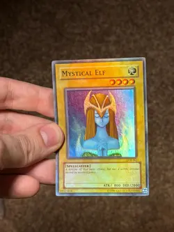 Mystical Elf LOB-062 FOIL BLEED + FOIL SHIFT ERROR Yu-Gi-Oh - Image 4