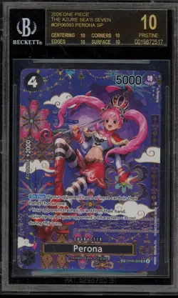 One Piece CCG Perona Azure Sea's Seven SP OP06-093 BGS 10 BLACK LABEL - Image 1