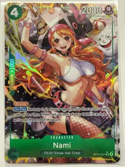 Nami Alt Art OP14-031 SR One Piece The Azure Sea's Seven NM ENGLISH - Image 1
