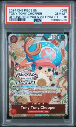 2024 ONE PIECE OFFLINE REGIONALS PACK 2024 VOL.3 #015 TONY TONY CHOPPER PSA 10 - Image 1