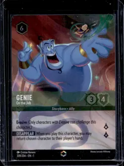 2023 Disney Lorcana TCG: The First Chapter Genie - On Job Alternate Art #209/204 - Image 1