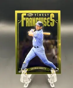 2023 Topps Finest Flashbacks 1996 Franchise SP George Brett #198 Gold Rare - Image 1