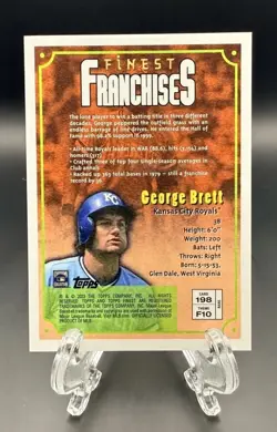 2023 Topps Finest Flashbacks 1996 Franchise SP George Brett #198 Gold Rare - Image 2