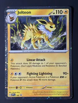 Jolteon SVP 169 🌀SWIRL🌀Pokemon TCG Prismatic Evolutions Black Star Promo NM - Image 2
