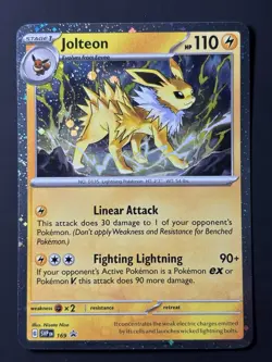Jolteon SVP 169 🌀SWIRL🌀Pokemon TCG Prismatic Evolutions Black Star Promo NM - Image 3