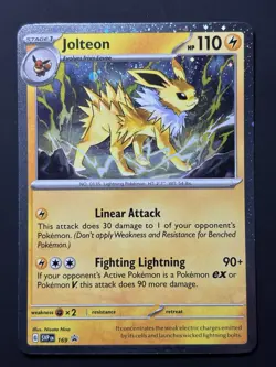 Jolteon SVP 169 🌀SWIRL🌀Pokemon TCG Prismatic Evolutions Black Star Promo NM - Image 4