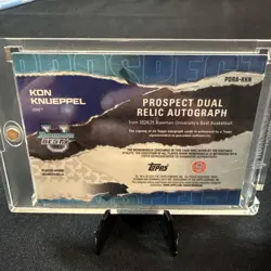 2024-25 Bowman University Best KON KNUEPPEL Prospect Dual Relic Auto Gold /50 - Image 2