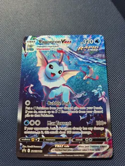 Vaporeon VMAX SWSH182 Black Star Promo - NOT JUMBO - Image 2