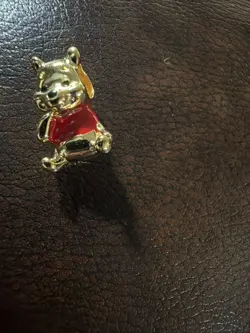 14k gold-plated Disney's Winnie the Pooh Bear Pandora Charm - Image 1