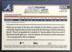 Drake Baldwin 2025 Topps Chrome Update #USC96 Gold Refractor RC /50 - Braves - Image 2