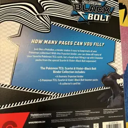 Pokemon TCG: Scarlet & Violet Black Bolt Binder Collection - New and Sealed! - Image 5