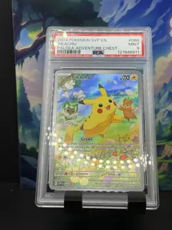 Mint Pokemon 2024 Pikachu SVP088 Paldea Adventure Chest Promo PSA 9 - Image 1