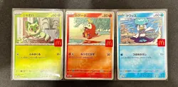 Pokemon Card 3Pcs Sprigatito Fuecoco Quaxly 2025 McDonald's Promo Japan IN STOCK - Image 1