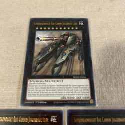 3 YUGIOH Superdreadnought Rail Cannon Juggernaut Liebe MGED-EN066 1st Edition - Image 4