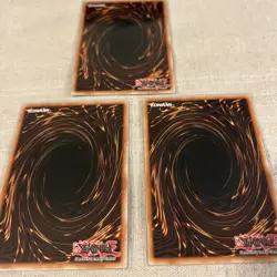 3 YUGIOH Superdreadnought Rail Cannon Juggernaut Liebe MGED-EN066 1st Edition - Image 5