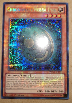 Yugioh Chronomaly Nebra Disk WSUP-EN001 Secret Rare 1st Edition - Image 1