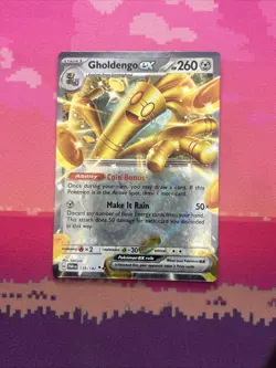 Pokemon Card Gholdengo ex 139/182 Double Rare Paradox Rift Near Mint - Image 1