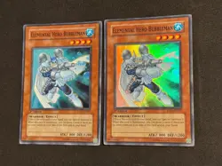 Yugioh 2X Elemental Hero Bubbleman YSDJ-EN017 1st Edition Super Rare NM & MP - Image 2
