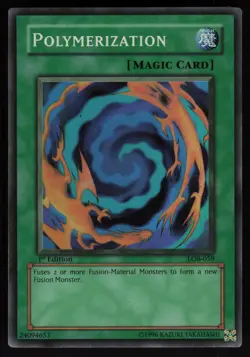 Polymerization LOB-059 Super Rare 1st Edition WAVY FADED Yu-Gi-Oh - Image 1