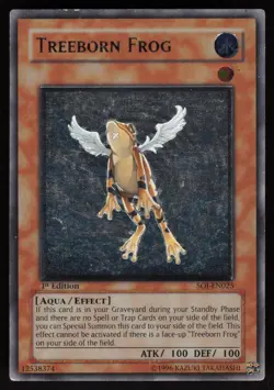 Treeborn Frog (UTR) SOI-EN025 Ultimate Rare 1st Edition EURO Yu-Gi-Oh - Image 1
