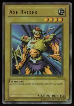 Axe Raider TP1-002 Super Rare FADED Yu-Gi-Oh - Image 1